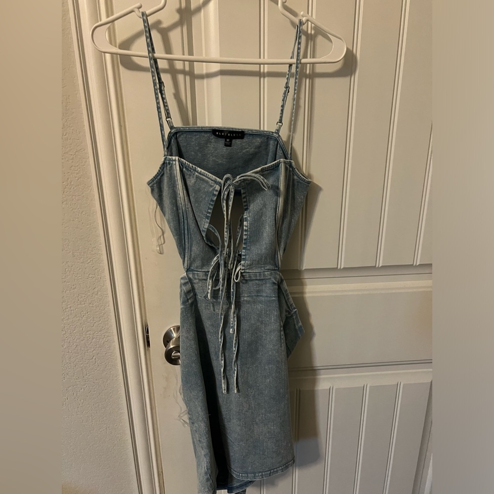 Demin tie up dress